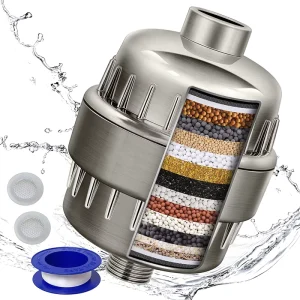 Alkaline Vitamin C Shower Water Filter Compact H201 Head for Household Use
