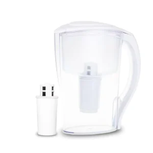 Alkaline Water Filter Jug Impurities Removes Chlorine Metals Sediments Water Filter Pitcher BPA Free Activated Carbon 2.5L White