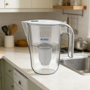 Alkaline Water Filter Pitcher Activated Carbon Gravity Filter Jug Digital Display 3.2L Capacity Eco friendly for Outdoor