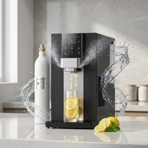 All-in-One Sparkling Soda Water Filter Machine Hot and Cold Water Dispenser Purifier Chilled Soda Maker for Home