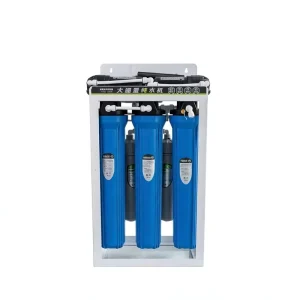Anti Scale Triple Big Blue Countertop Water Filter System SS Cover Effective Chlorine Sediment Removal Household 8T H Flow Rate