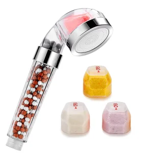 Aroma Vitamin C Skin Care High Pressure Negative Ion Stone Filter Hand Shower Head Bathroom Faucet Accessories