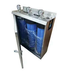 Australia Custom Whole House Water Filter System 4.5 x 20 Inch 3 Stage Filtration System with Stainless Steel Cover