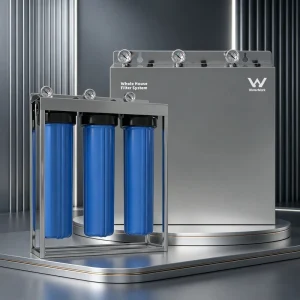 Australian Watermark 3 Stages Ss304 Cover 4.5×20″ BB Whole House Water Filter System with PP+UDF+CTO Filter Cartridges