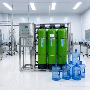 Automatic 1000LPH Reverse Osmosis Water Purifier System with 3 Filtration Tanks for Commercial Drinking Water