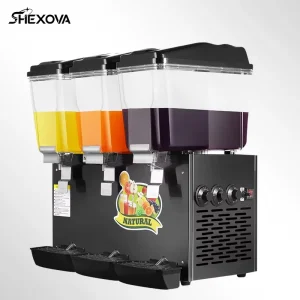 Automatic 3-Tank 48L Large-Capacity Cold Juice and Milk Drink Dispenser