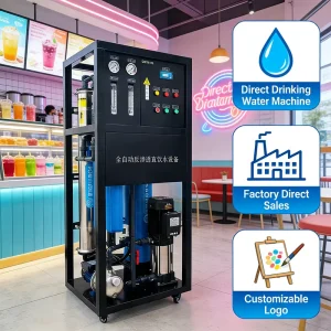 Automatic 500 L/h Reverse Osmosis and Filtration Water Treatment System with PLC, Membrane Pump, and Pressure Vessel