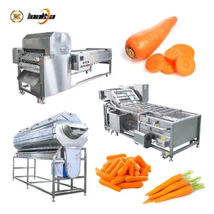 Automatic Baby Carrot Production Cutting Sections Machine Roller Brush Peeling Machine Carrot Processing Making Line