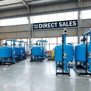 Automatic Backwash Farm Water Treatment Machinery Irrigation Sand Filter System with PLC & 1 Year Warranty