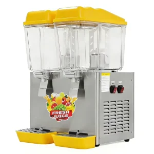 Automatic Electric 2-Tank Commercial Cold Fruit Juicer Juice Beverage Dispenser Cooling Machine