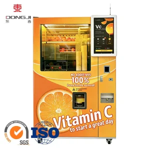 Automatic Fresh Orange Juice Vending Machine Smart Squeezer Cold Drink Dispenser Metal Material for Shopping Centers Airports