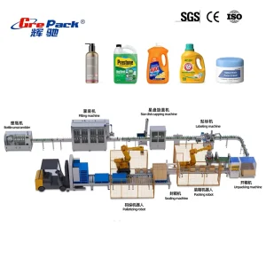Automatic Hand Sanitizer and Liquid Soap Viscous Liquid Filling Line with Capping and Labeling System