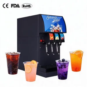 Automatic Stainless Steel Multi-Flavor Cold Soda Fountain Post-Mix Beverage Dispenser