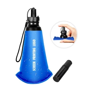 BPA-Free Soft Folding Filter Water Bottle for Outdoor Sports, Camping, Hiking, and Cycling