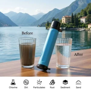 BPA-Free Ultralight Outdoor Water Filter Straw for Emergency Survival