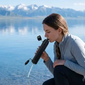 BPA Free Water Filter Straw 0.2 Micron Other Straw Water Filter Removes 99.9999% Bacteria Viruses for Camping Hiking Emergency