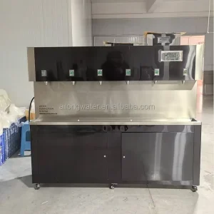 BW-6XY-T Model 6-Faucet Stainless Steel 220V Water Dispenser With 40L+40L Capacity