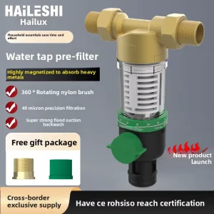 Backwash Whole House Water Pre Filter 316 Stainless Steel 100 Micron 3+ Year Life Manual Auto Flush No Filter Replacement Needed
