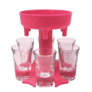 Bar Tool Party Fun Plastic Liquor Dispenser 6 Shot Glass Drink Dispensers