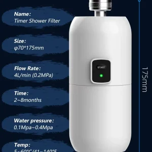 Bath Filter for Hard Water Chlorine Removal Shower Head Filter with Vitamin C Improve Skin Hair Health Skincare Water Filter