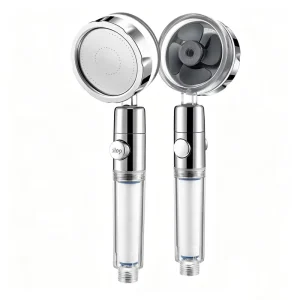 Bathroom Faucets Showers High Pressure Turbo Filtered Shower Head Handheld Sprayer with Water Stop Button and Shower Filter Head