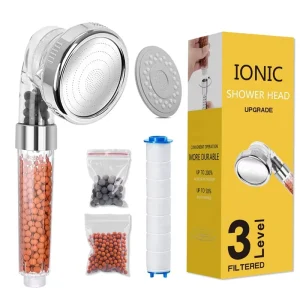 Bathroom Negative Ion Shower Bath Booster Water Saving High Pressure Handheld Filter Shower Head Set