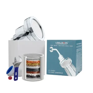 Bathrooms Filtered Showers 15 Stage Water Purifier Shower Filter Removes Chlorine Fluorine Showerhead Filter for Skin