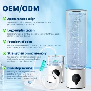 Battery-Powered Hydrogen Generator Bottle Pure Water Electrolysis Device