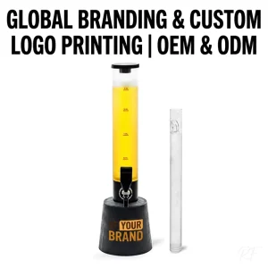 Beer Tower Beverage Dispenser with Beer Tap, Tabletop Juice Dispenser