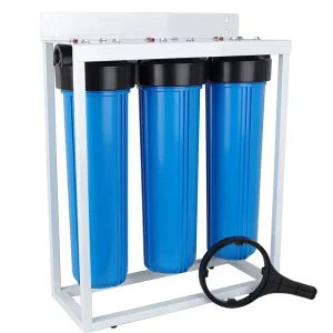 Big Blue 3-Level Filtration System Water Purifier 20 Inch Housing Whole House Treatment Household Use 400 GPD Flow Rate