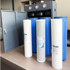 Big Blue Triple Jumbo Water Filter Housing Whole House Filtration 3 Stage 20 Inch Household Black Case