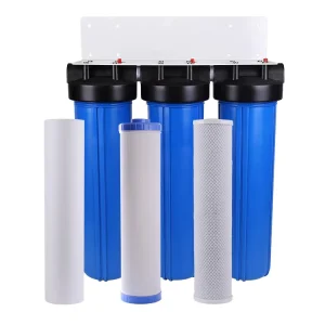 Big Blue Whole House Water Filter Housing Undersink 3 Grades Filtration Compatible for 20 Inch PP GAC CTO Water Filtration System