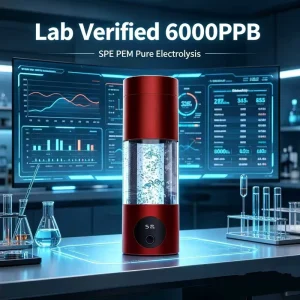 Biohacking Essential High Concentration Hydrogen Water Bottle 6000ppb SPE PEM Tech 5 10 Minute Fast H2 Production BPA Free