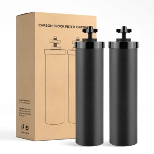 Black Carbon Filter Cartridge Compatible with Countertop Water Purification Systems for Outdoor Use