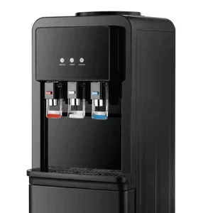 Black Freestanding Floor Standing Water Dispenser with Compressor Cooling, Top Loading, Hot and Cold