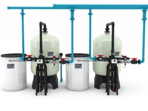 Boiler Water Treatment 4 M3 hr Water Softener System Removes Dissolved Hardness Minerals Calcium Magnesium Ions 1 Year Warranty