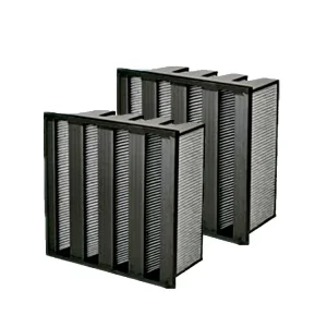 Box Type Chemical Filter Activated Carbon VOC Removes Pleated Air Filter Cartridge