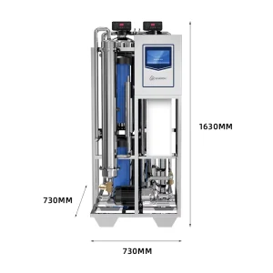 CAMAZ 2T H Electric Outdoor Water Treatment System with Reverse Osmosis Stainless Steel for Hotel Use