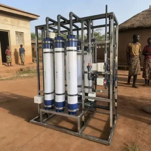 CE ISO Approved 1000LPH UF Plant PVDF Ultrafiltration System for Small Town Municipal Public Water Supply in Africa