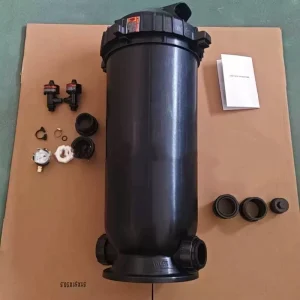CS100 100sp Whole House Water Filter 6″ Big Blue Sediment Filter Housing with Pressure Gauge & Valve