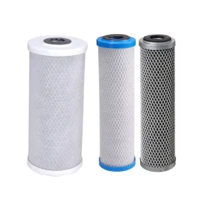 CTO10 Electric Inline Plastic Household Activated Carbon Water Filter Cartridge Replacement, 75 GPD