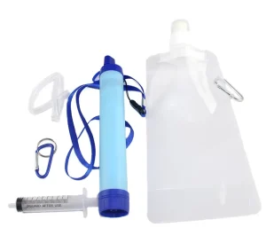 Camping and Hiking Water Filter Straw System, Personal Water Purifier for Outdoor Emergency Use