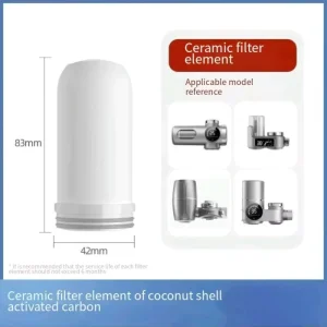 Ceramic Tap Water Filter Core with 2-in-1 Carbon and Ceramic Layers