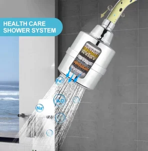 China Manufacturer Home Multistage Kdf 55 Shower Purifier Hard Water Filter Shower Head With 15 Stage Filter