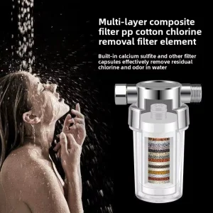 Chlorine Removal Shower Head Prefilter with PP Cotton Filter Element for Faucet Accessories