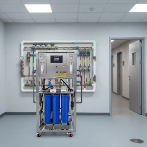 Clean Water Open Type Without Tank 250lph Reverse Osmosis Filter System Pump PLC Commercial Drinking Use 1 Year Warranty