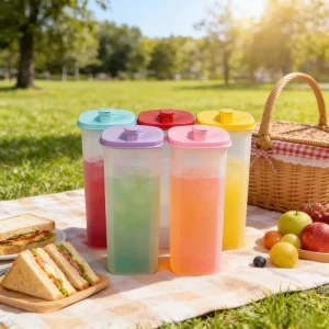 Clear Drink Dispenser Pitcher Beverage Jug for Iced Tea Juice and Water Restaurant Cafe and Office