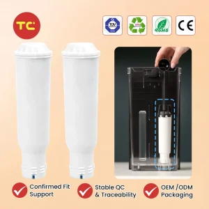 Coffee Machine Water Filter Cartridge Compatible with F088 KESWF Melitta Nivona Krups AEG Carbon + Ion Exchange