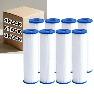 Cold Plunge Filter Cartridges 10″ X 2.5″ 20 Micron Sediment Filters for Ice Chiller