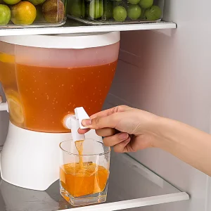 Cold Water Jug Beverage Dispenser 5.5L Large Capacity Transparent Round Cold Beverage Juice Water Jug Dispenser With Faucet